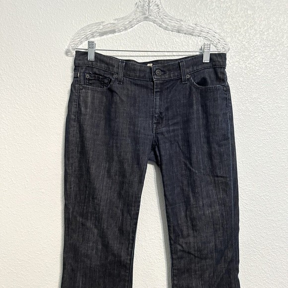 7 For All Mankind Jeans Women’s Size 29 Charlize Flare  Blue Stretch Denim 31x30 - Picture 2 of 13